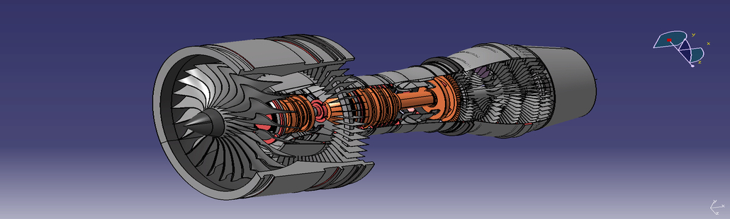cad_turbofan_engine